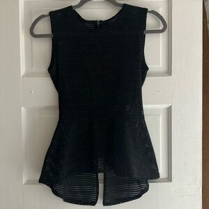 BCBG Maxazaria Peplum Mesh top - size XS